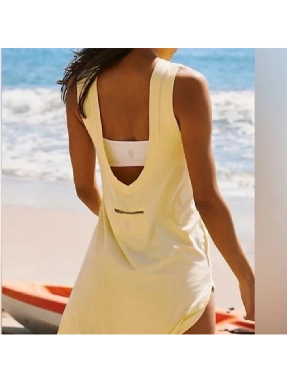 NWOT Free People Hot Shot Tunic Tank in Yellow, Size S